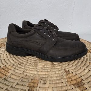 Ecco Dark Brown Oiled Leather Casual Dress Shoes 11-11.5